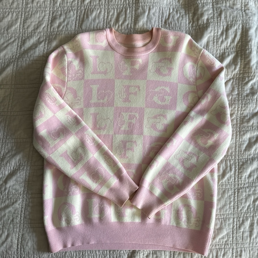 Golf Wang Pink and White Logo Crewneck Sweater
